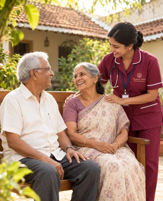 Thatha Patti personalised elder care process illustration